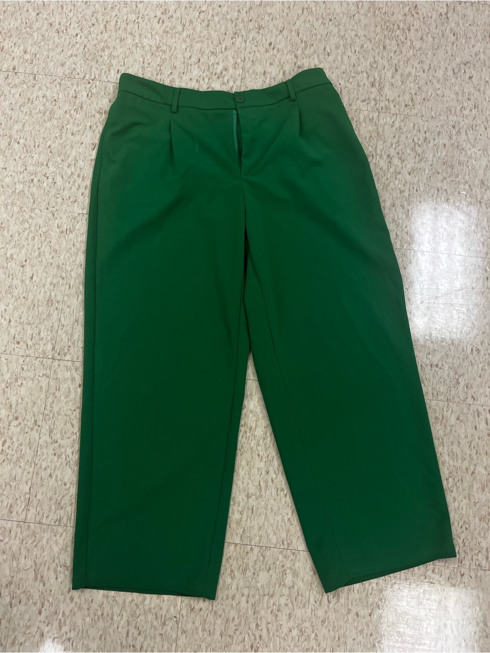 SHEIN Emerald Green Wide-Leg Tailored Pants
